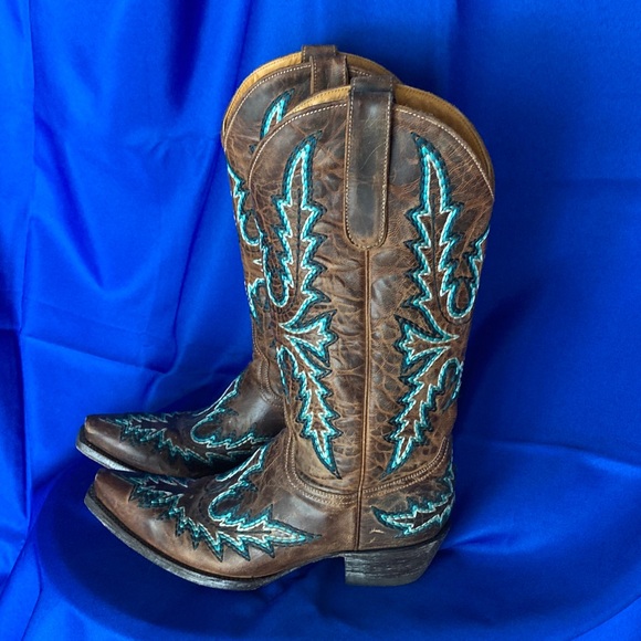 Leather cowboy boots - Picture 2 of 3